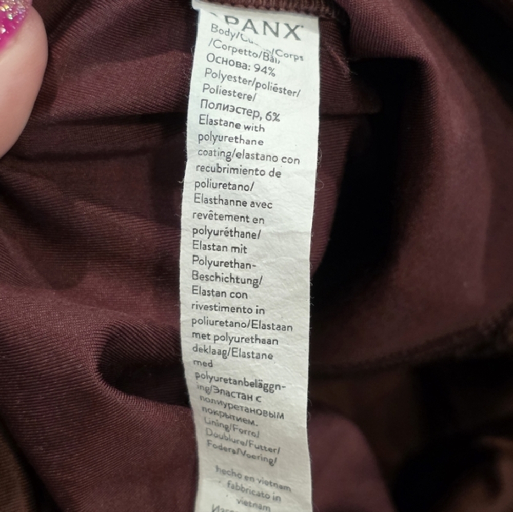 SPANX Vegan Patent Leather Leggings Pants in Ruby Burgundy Red Size 1X NEW‎ - Picture 11 of 14